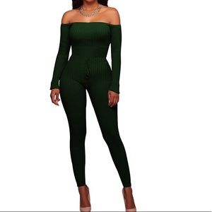 Off the shoulder women’s jumpsuit romper